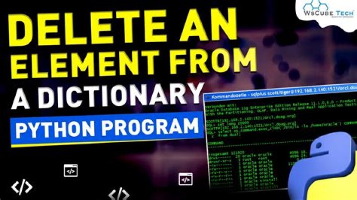 Delete an element from a dictionary