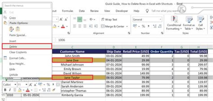 Delete rows of data in batches