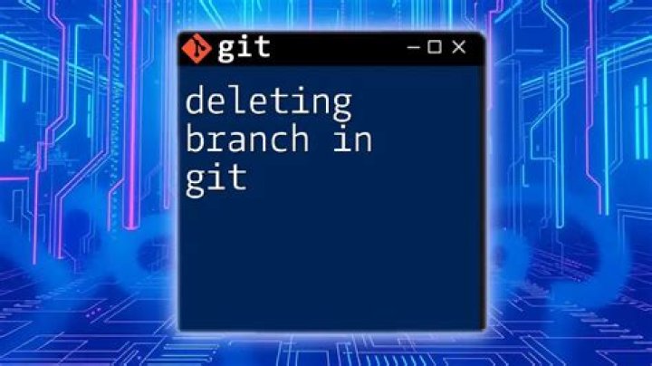 Deleting a local branch with Git