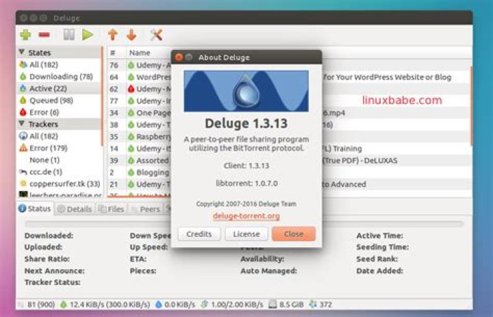 Deluge torrent client continue downloading files in a new Ubuntu installation, from the same state that was in a broken Ubuntu installation