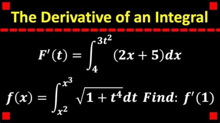 Derivativation of definite integral