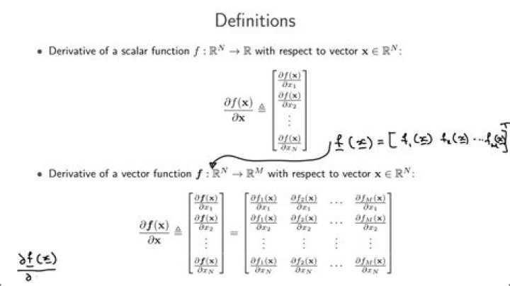 Derivative of a vector with respect to a matrix