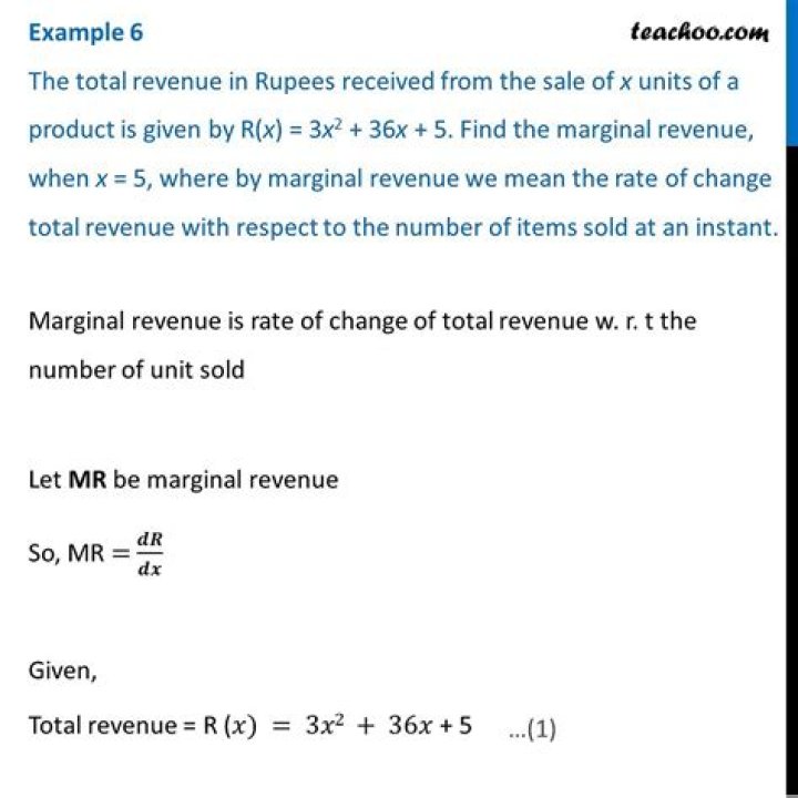 Derivative of total revenue