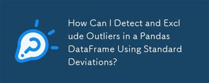 Detect and exclude outliers in a pandas DataFrame
