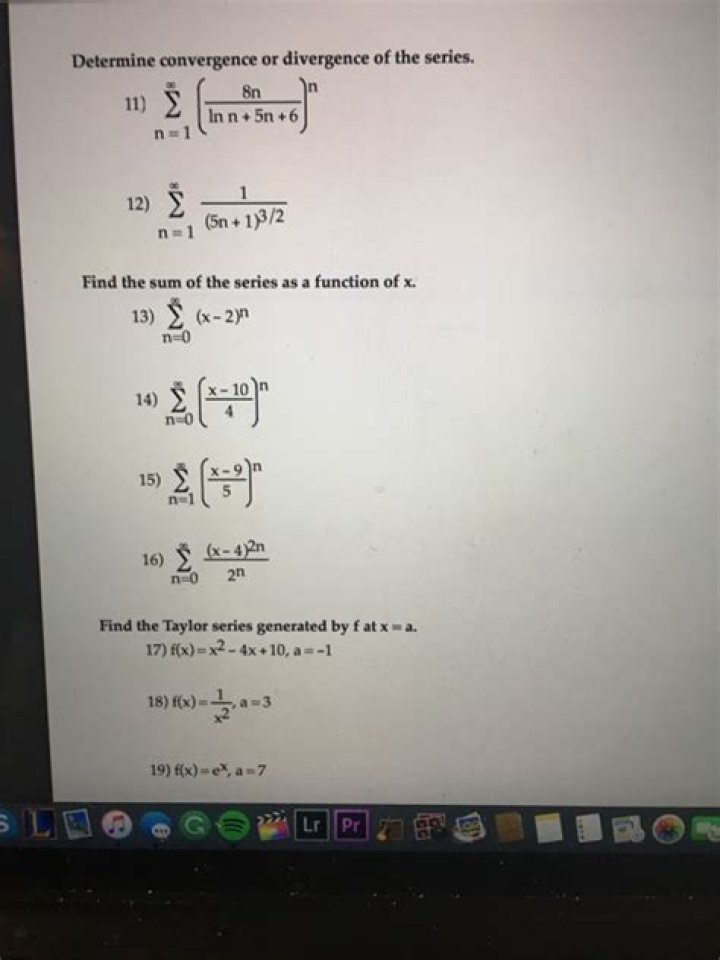 Determine convergence or divergence of the series