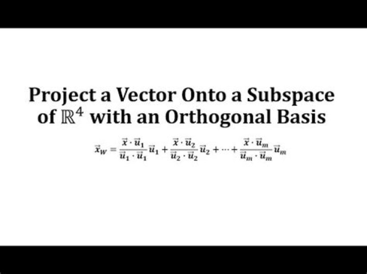 Determine if a vector is orthogonal to a subspace?