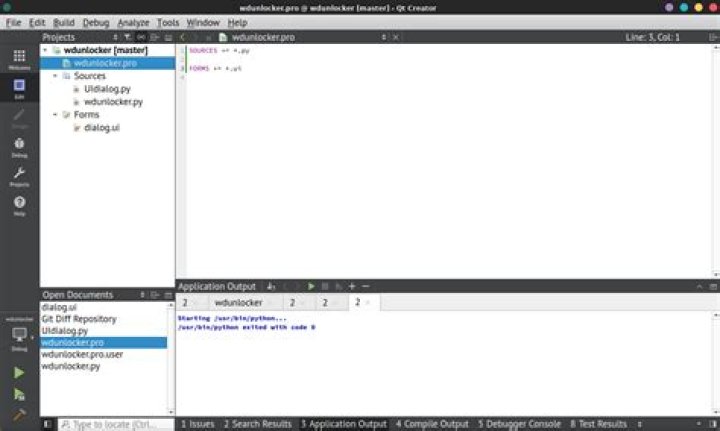 Developing Python applications in Qt Creator