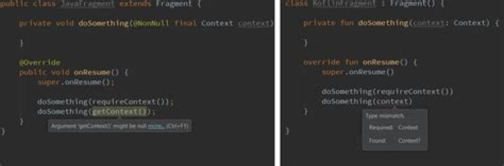 Difference between getContext() and requireContext() when using fragments