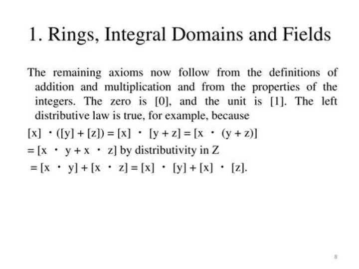 Difference between Integral Domains and Fields.