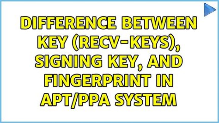 Difference between key (recv-keys), signing key, and fingerprint in APT/PPA system