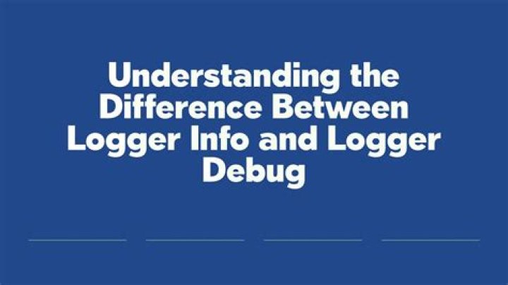 Difference between logger.info and logger.debug