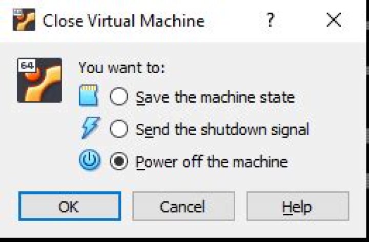 difference between send shutdown signal and poweroff the machine in virtualbox