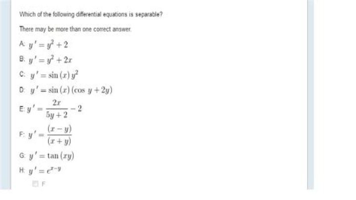 Difference between separable and linear? Differentials