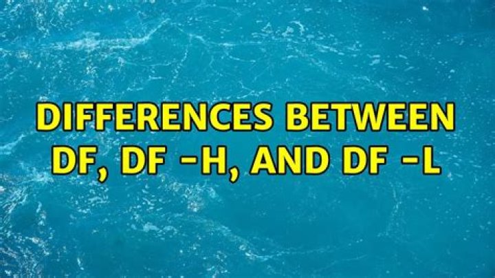 Differences between df, df -h, and df -l