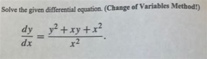 Differential equation change of variables