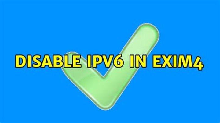 Disable ipv6 in Exim4