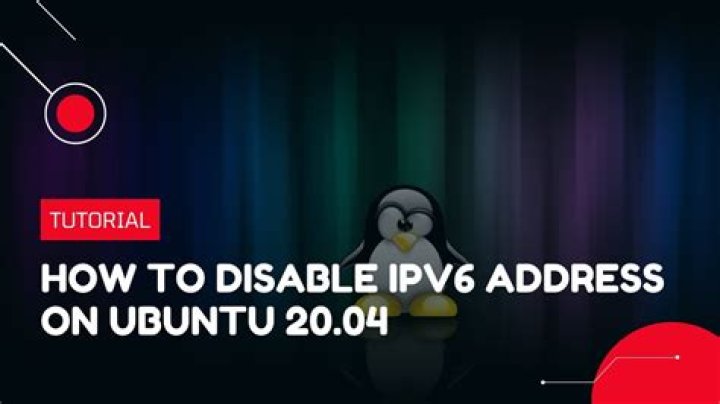 Disable IPv6 on Ubuntu 20.04