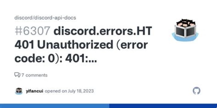 Discord API 401: Unauthorized error