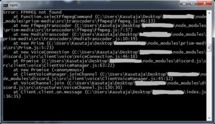 Discord bot: Fix ‘FFMPEG not found’