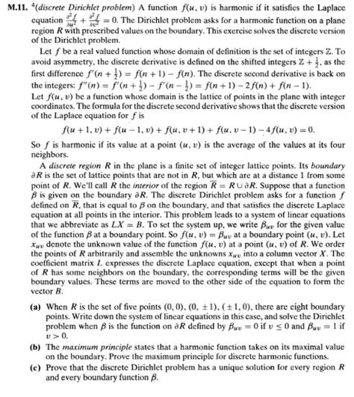 Discrete Dirichlet problem. What's wrong with my solution?