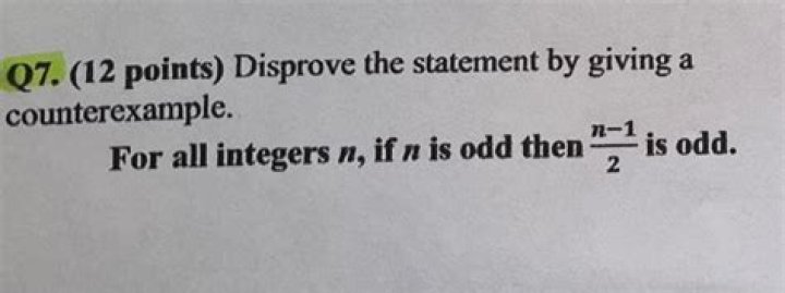 Disprove the statement by giving a counterexample.