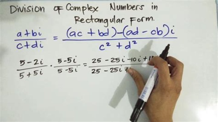 Divide complex numbers in rectangular form