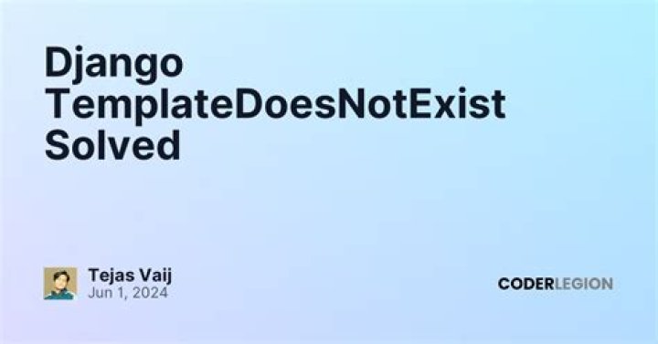 Django TemplateDoesNotExist?