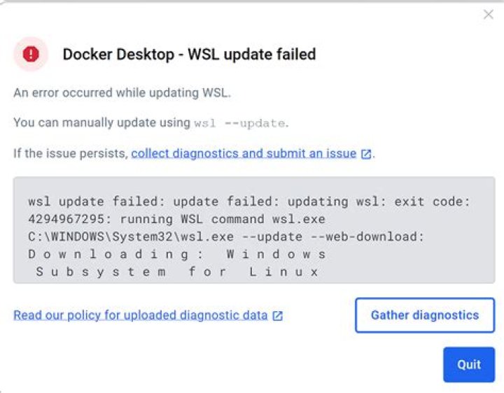 Docker Desktop Error
