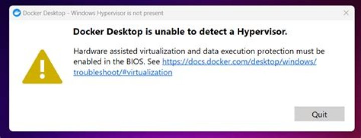 Docker for Windows error: 