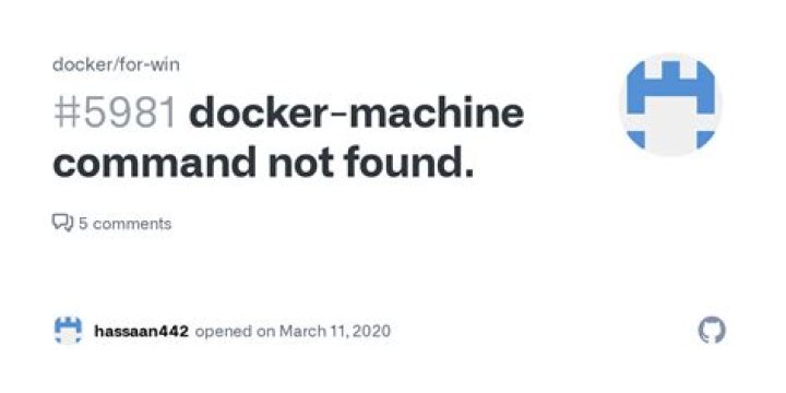 docker-machine: command not found