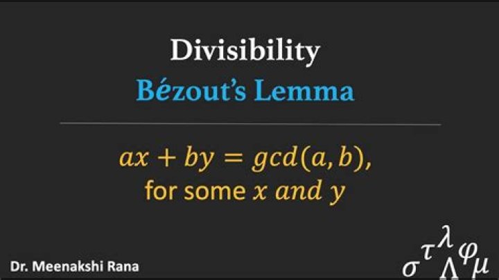 Does Bezout's lemma work both ways.