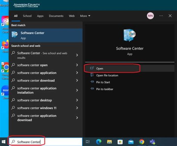 Download from software center