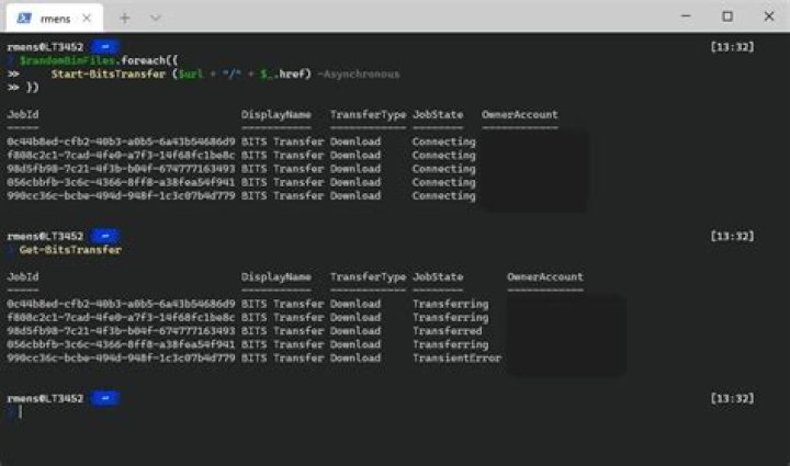 Downloading a file with PowerShell