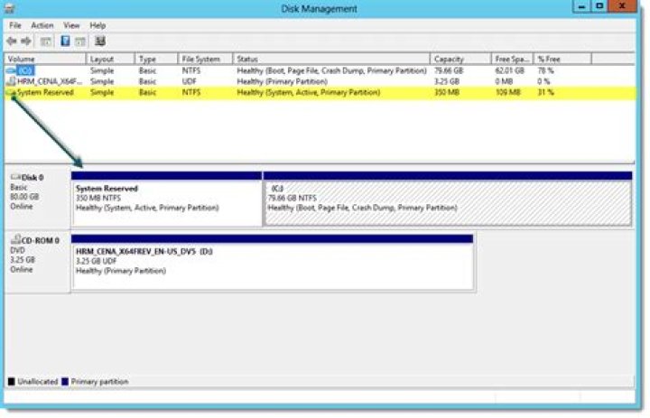 Drive Letter assigned to system reserved partition