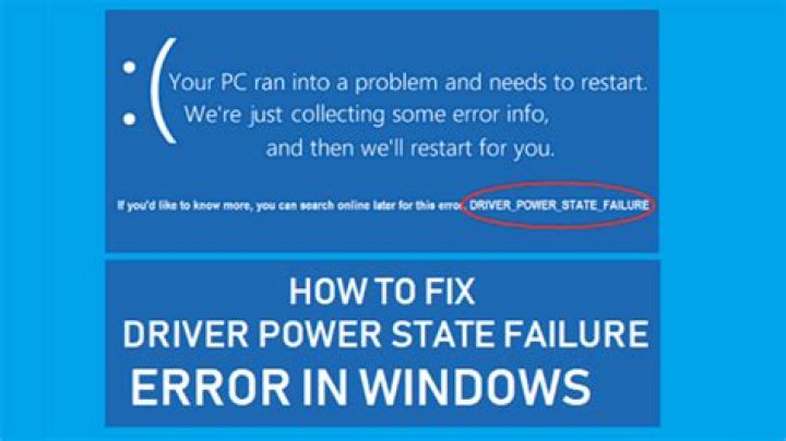 Driver Power State Failure BSOD windows 10