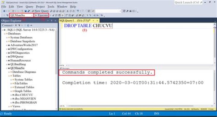 Drop all tables command
