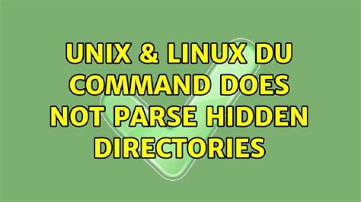 du command does not parse hidden directories
