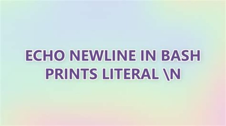 Echo newline in Bash prints literal \n