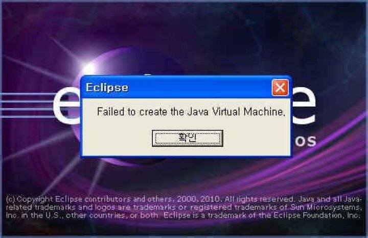 Eclipse error: 'Failed to create the Java Virtual Machine'