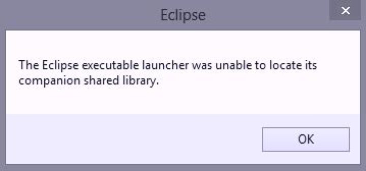 Eclipse installation : unable-to-locate-companion-shared-library