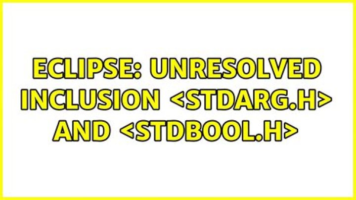 Eclipse: unresolved inclusion <stdarg.h> and <stdbool.h>