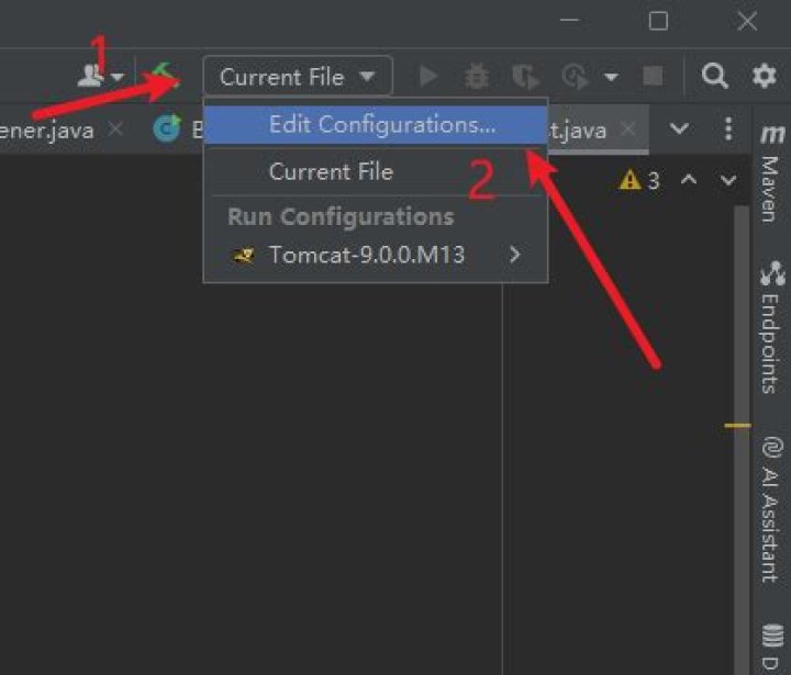 edit configurations