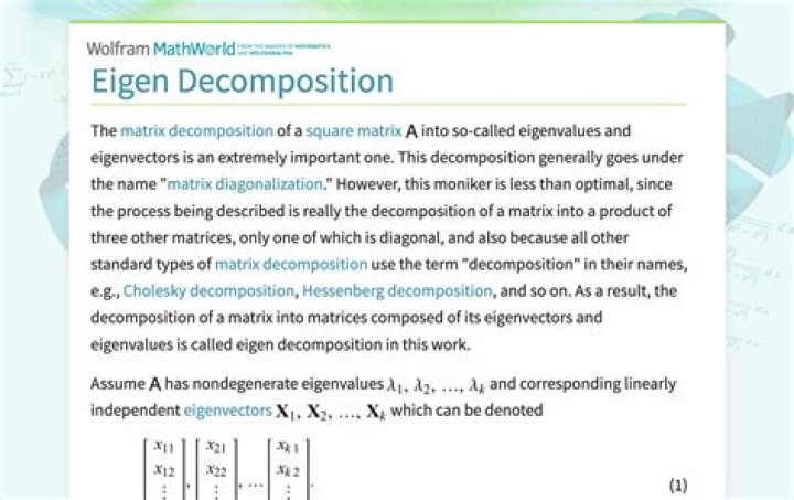 Eigenvalue decomposition of non symmetric matrix