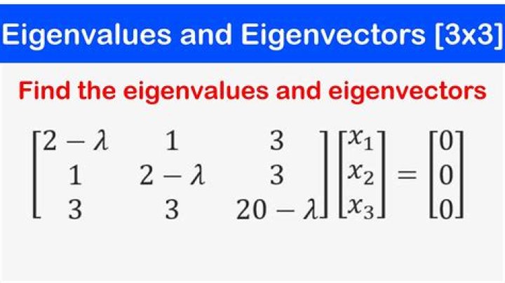 Eigenvalues of a 3x3 matrix