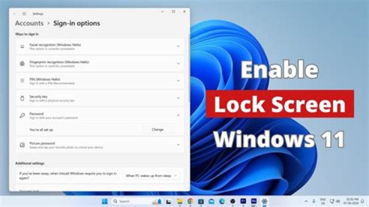 Enable password on lock screen