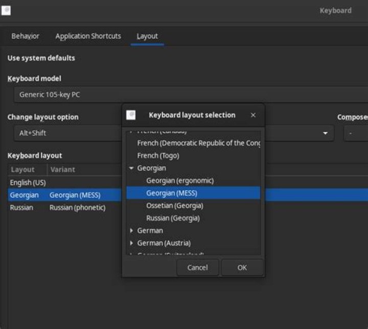 Enabling “extra” keyboard layouts from base.extras.xml & evdev.extras.xml under XFCE
