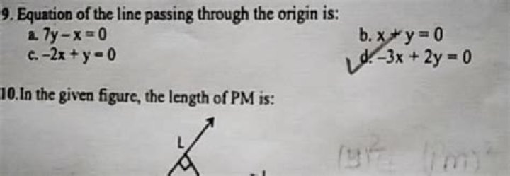 Equation of a line passing through the origin