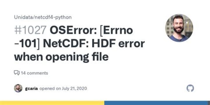 \[Errno -101\] NetCDF: HDF error when opening netcdf file