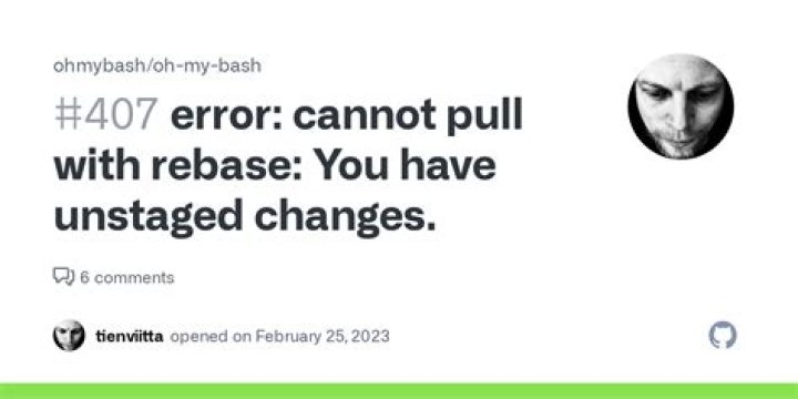 Error: Cannot pull with rebase: You have unstaged changes