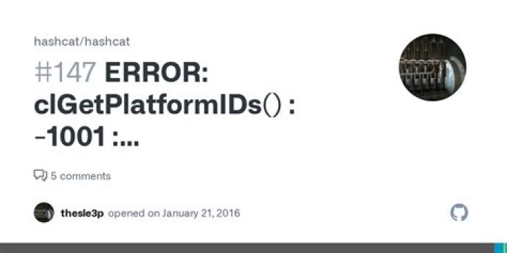 Error clgetplatformids(): cl_platform_not_found_khr while using hashcat